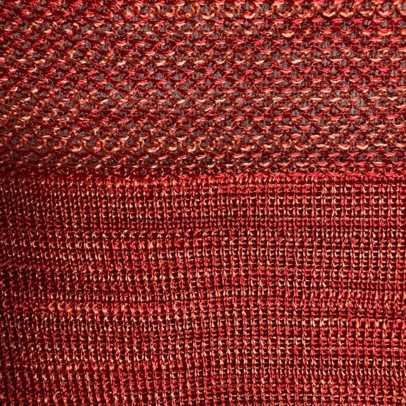 Contraire Louis Feraud Orange-Red Sheer Knit Top‎ Size 6 Made In Italy - Picture 2 of 11